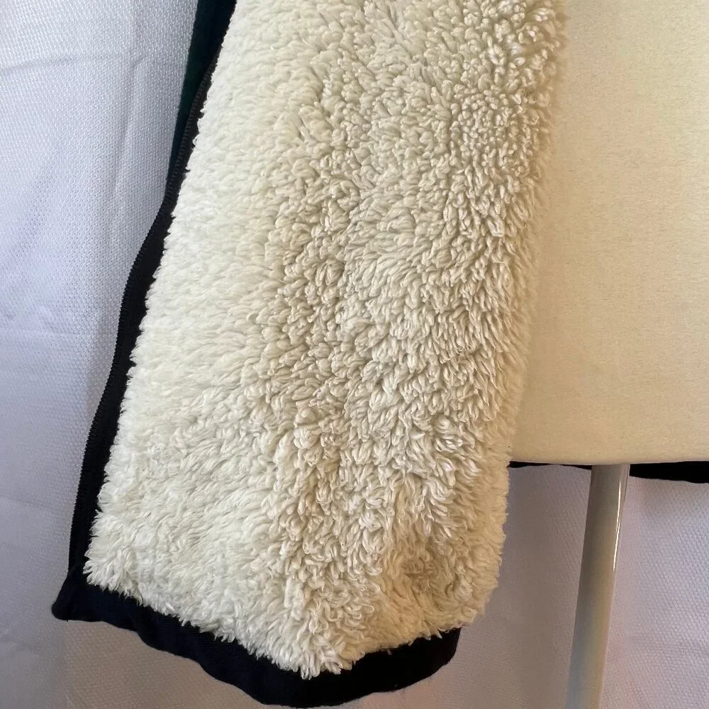 L.L.Bean Scotch Plaid Flannel Shirt Sherpa-Lined Zip Hoodie - Picture 10 of 14